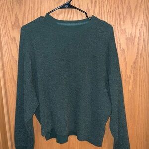 Nike Forest Green Knit Crop Sweatshirt